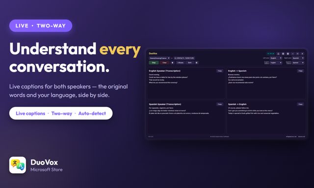 Feature image: the conversation view