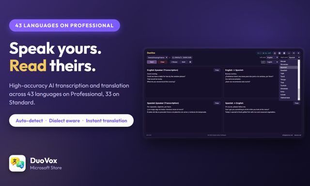 Feature image: 43 languages on Professional